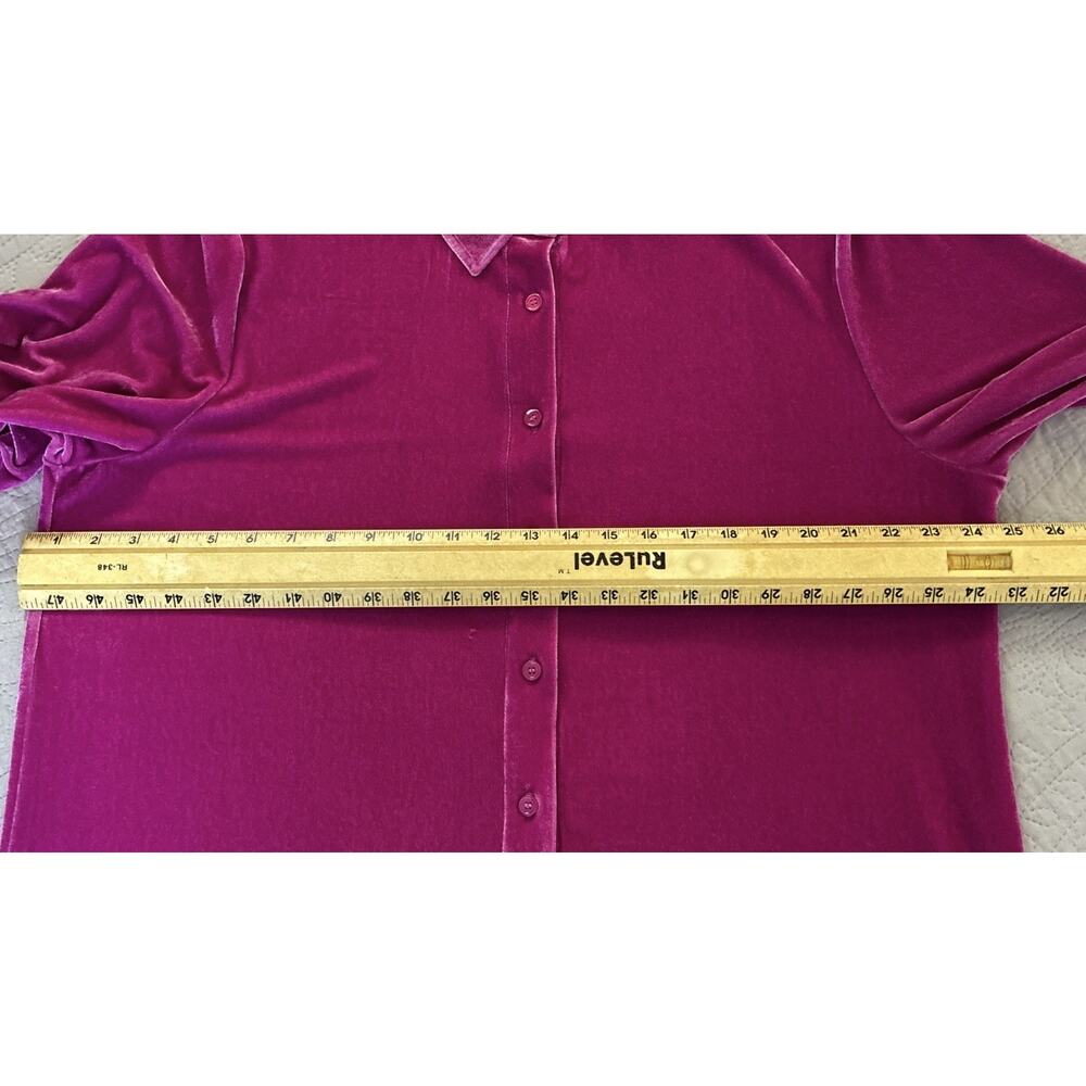 Soft Surrounding Sz Xl Fuchsia Ls Button Down Tun… - image 7